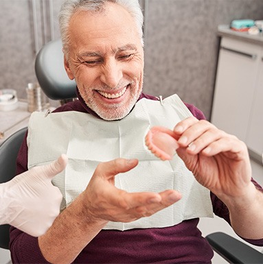 Dentures patient in Soldotna getting their dentures adjusted